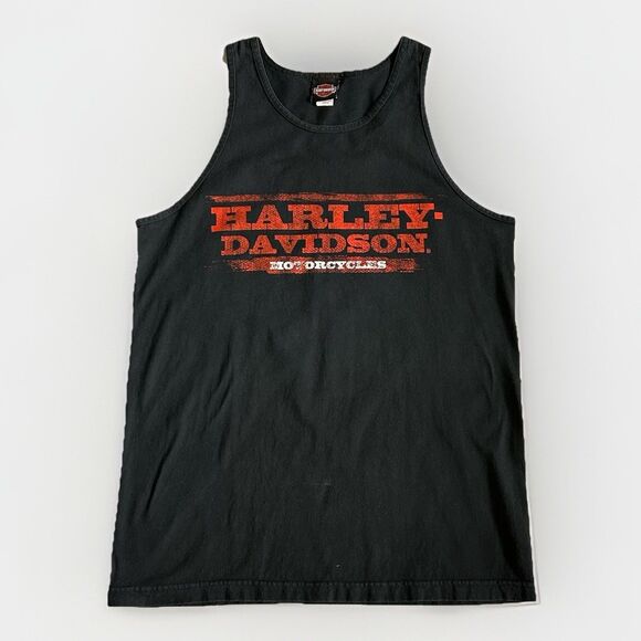 Harley Davidson Mens L Tank Top Y2K Heritage Fort Walton Beach 2010 Graphics - Picture 2 of 10